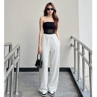 Quần nỉ, basic sweatpants v1 quần ống rộng suông nữ dory boutique mã dry 7912