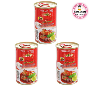 Combo 3 hộp cá mòi xốt cà chua nắp giật 3 cô gái hộp 155g