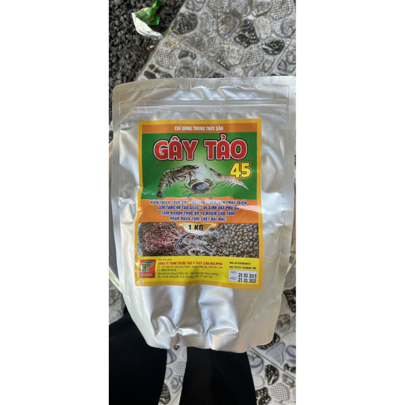 GÂY TẢO - 45 gói 1kg - gây màu nước gây mồi, ốc bưu, tôm cá