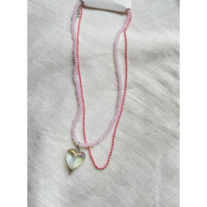 Dây chuyền, vòng cổ Helen Studio Pink & White