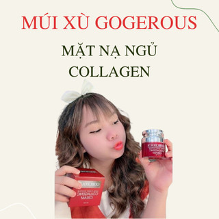 Mặt nạ ngủ Collagen Múi Xù Gogerous dưỡng trắng da, Mặt nạ ngủ đỏ dưỡng da mụn cấp ẩm thải độc hộp 20g