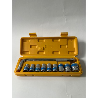 Bộ típ, bộ đầu khẩu vặn ốc lục giác 1/2 cần chữ L đa năng ( Fullbox + 10Món )