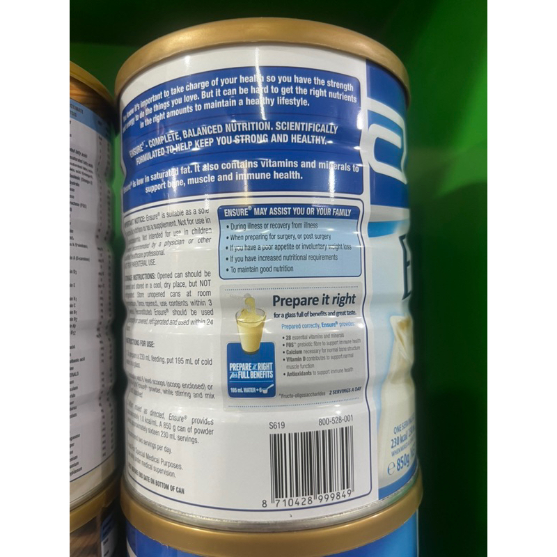 Sữa Bột Ensure úc 850g
