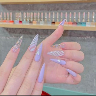 Nailbox thiết kế changgnails màu tím