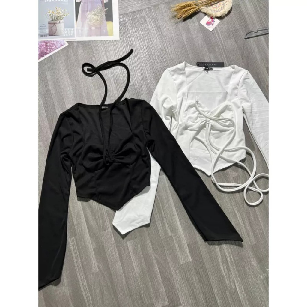 Áo thun tăm dài tay RUÁT NGỰC VẠT NHỌN