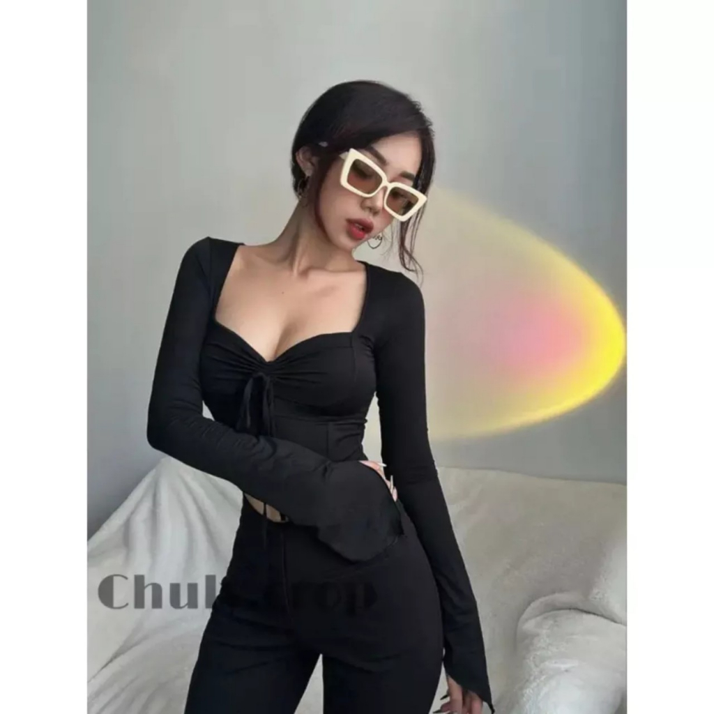 Áo thun tăm dài tay RUÁT NGỰC VẠT NHỌN