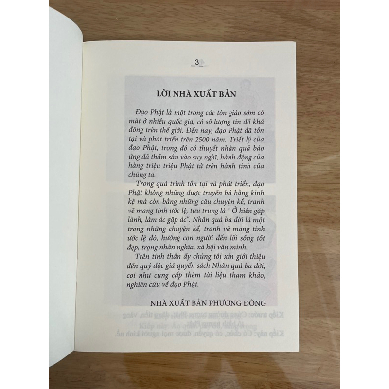 Sách - Kinh Nhân Quả Ba Đời