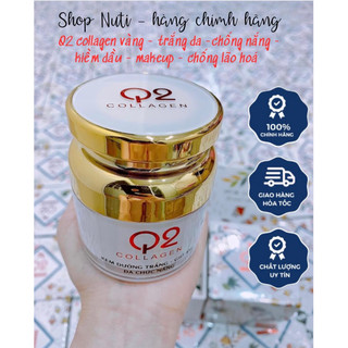 kem face trắng da, kem Q2 vàng collagen dưỡng trắng kiềm dầu makeup làm mờ vết thâm _NUTI