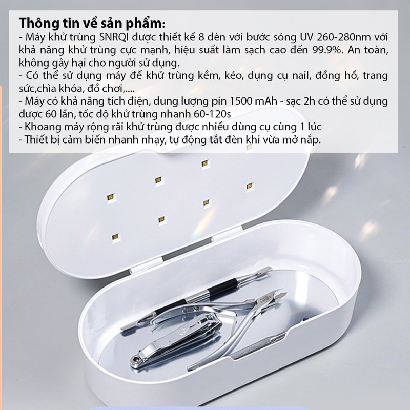 Máy Khử Trùng - Khử Khuẩn Dụng Cụ Làm Nail Bằng Tia Tử Ngoại Chuyên Dụng Nail
