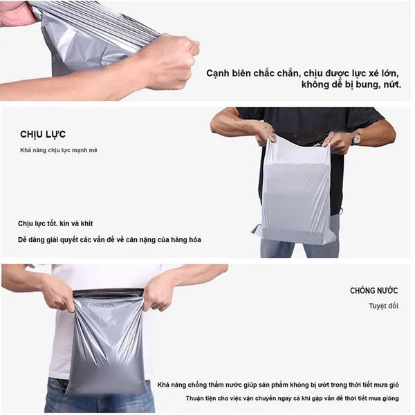 Túi gói hàng, Bao đóng hàng niêm phong keo dán, size 20*30, 25*35, 28*42, 32*45