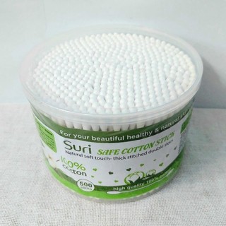 Bông tăm ráy tai Suri lõi gỗ hộp 500 cây