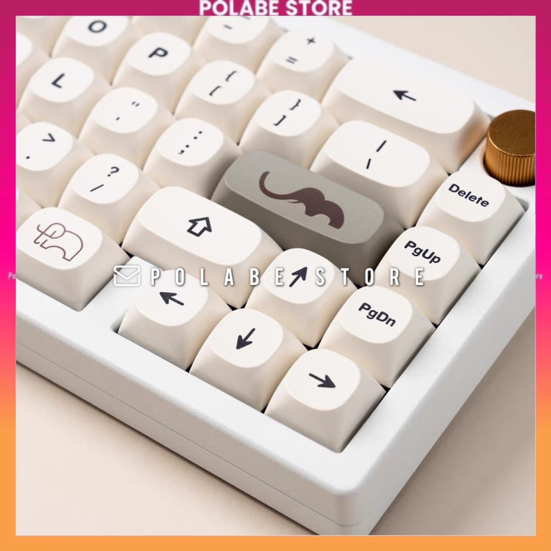 Nút bấm Keycap MA Ivory Profile sử dụng trên nhiều layout bàn phím cơ - Polabe Store