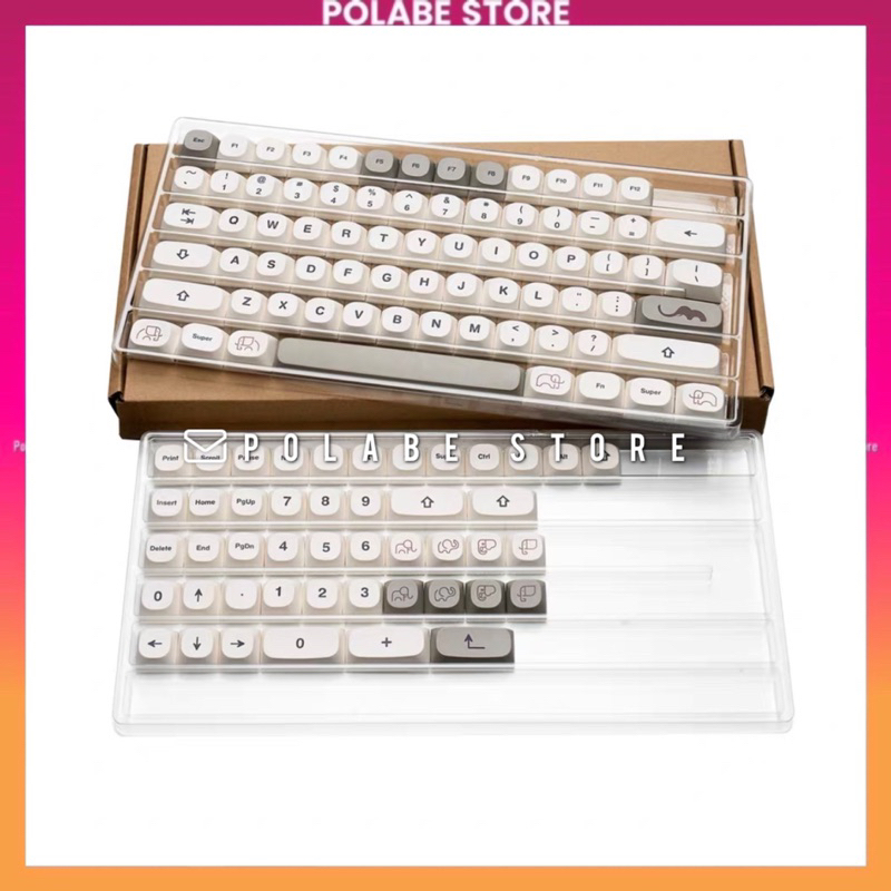 Nút bấm Keycap MA Ivory Profile sử dụng trên nhiều layout bàn phím cơ - Polabe Store