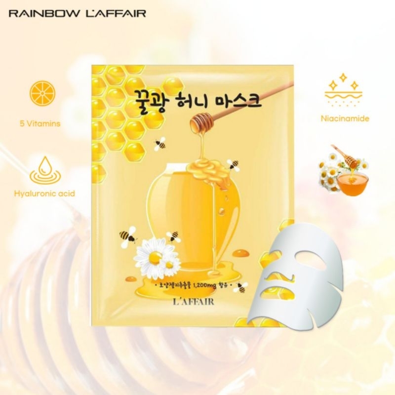 Mặt nạ chống lão hóa, mờ thâm, cấp ẩm Rainbow L'affair Honey Mask 25ml