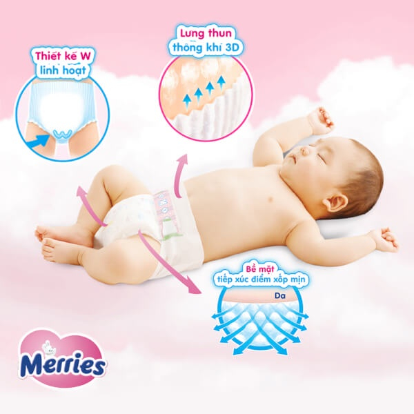 Tã Bỉm Merries Dán/Quần Nội Địa Nhật cộng miếng/ jumbo/ cao cấp NB96/S88/M68/L58/M64/L50/XL44/XXL28