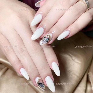Nailbox thiết kế changgnails màu trắng