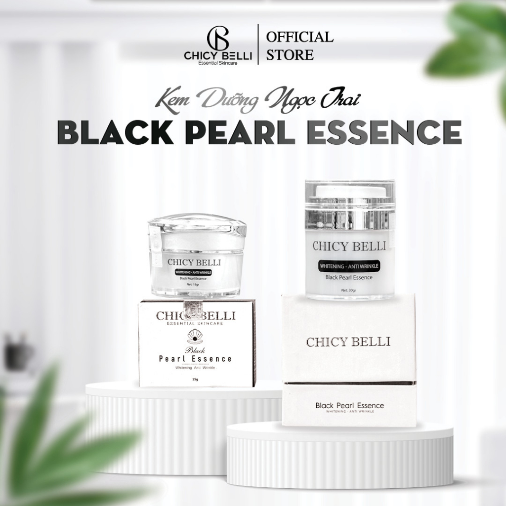 Kem dưỡng trắng tái tạo da CHICY BELLI BLACK PEACK ESSENCE tinh chất ngọc trai chống nắng vitamin collagen 30g