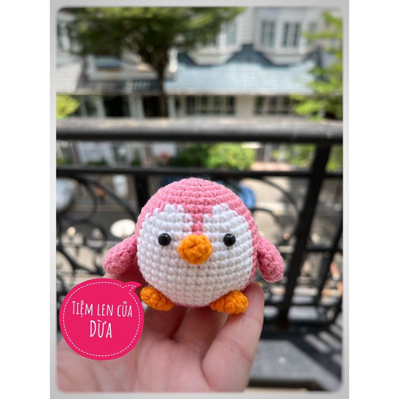 Móc khóa len handmade chim cánh cụt - quà tặng, đồ chơi ý nghĩa