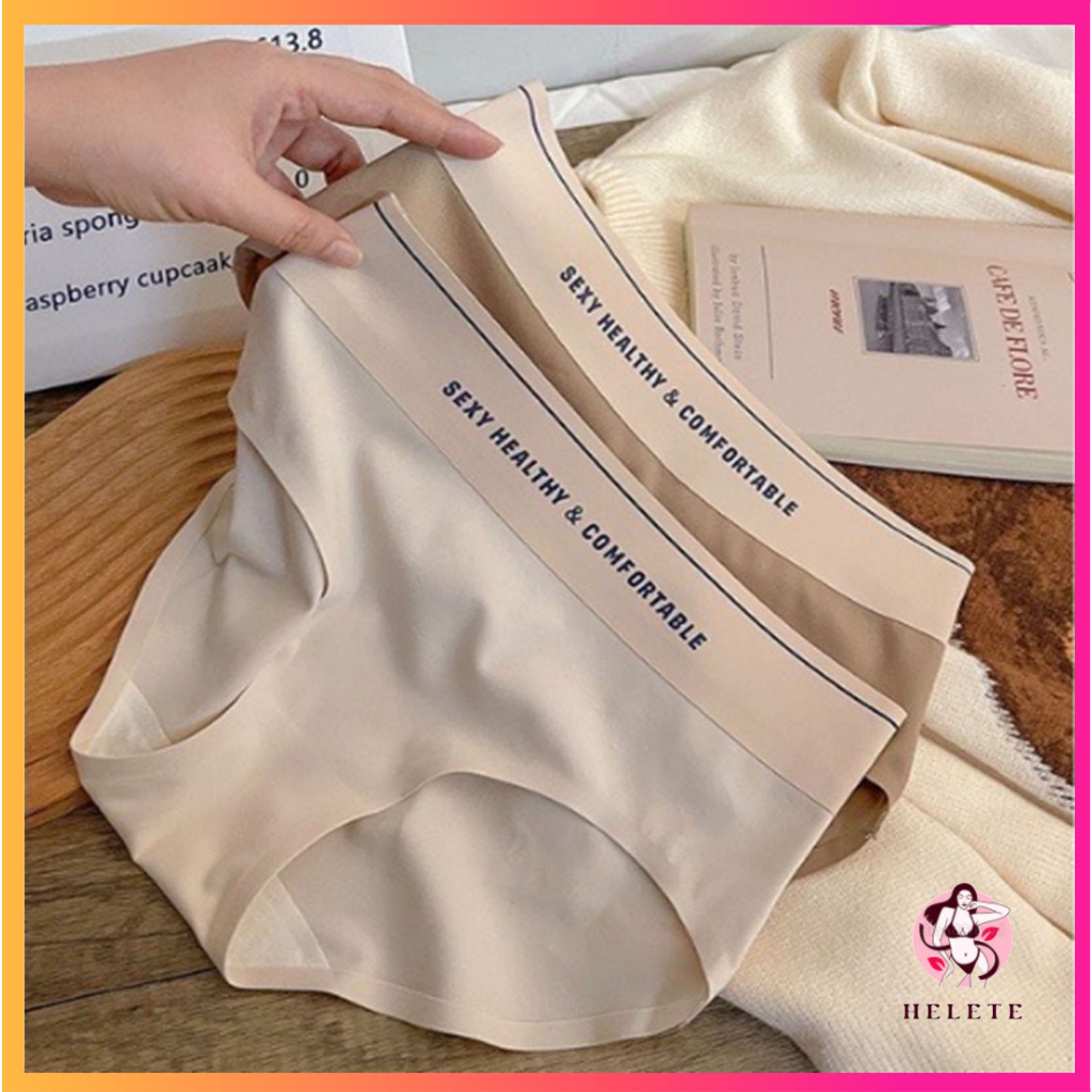 Quần Lót Nữ Đúc Su Thun Lạnh Tàng Hình Thoáng Mát Viền Chữ Sexy Ko Đường May CHIPNU05