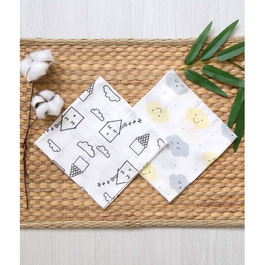Set 10 Khăn Xô Sữa sợi tre 1 túi nhiều họa tiết Cho Bé Trai/ Bé Gái