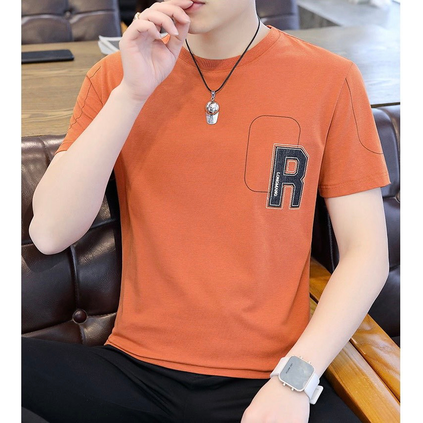 Áo thun hè tay ngắn cổ tròn,áo nam chat vải thoáng mát mềm min 2 mầu trăng đen 89 store