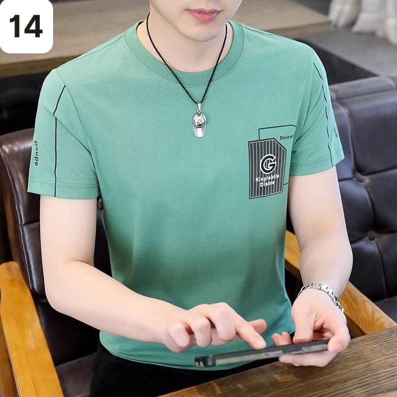 Áo thun hè tay ngắn cổ tròn,áo nam chat vải thoáng mát mềm min 2 mầu trăng đen 89 store