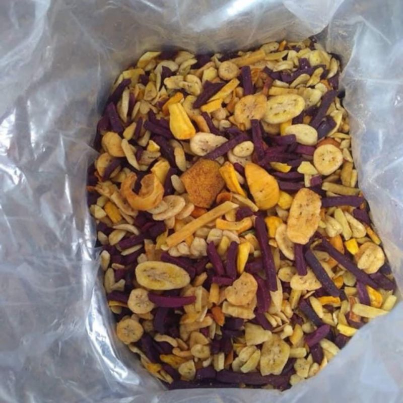 Trái cây sấy, hoa quả sâý, thập cẩm sấy vụn gói 200gr