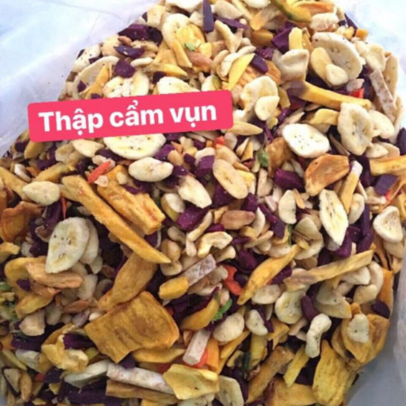 Trái cây sấy, hoa quả sâý, thập cẩm sấy vụn gói 200gr