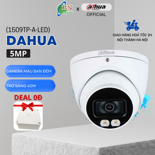 Camera analog HDW 1509TP-A-LED 5.0MP bán cầu, ban đêm có màu, có mic, bảo hành 24 tháng