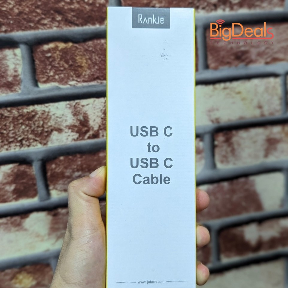 Cáp type C to C RANKIE 100W, 1.8M, chính hãng, BigDeals VN