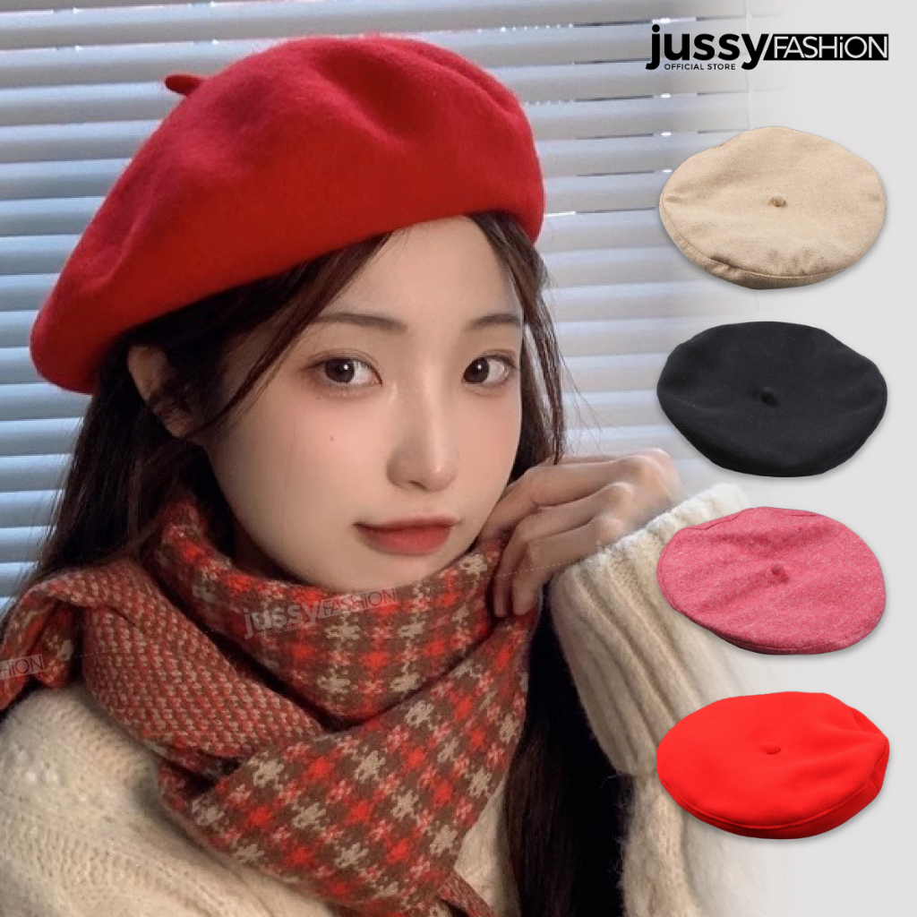 Mũ Nồi Nữ Jussy Official Kiểu Mũ Beret Phong Cách Hàn Quốc Chất Vải Nỉ 2 Lớp Có Lớp Lót Nhiều Màu Hot Trend