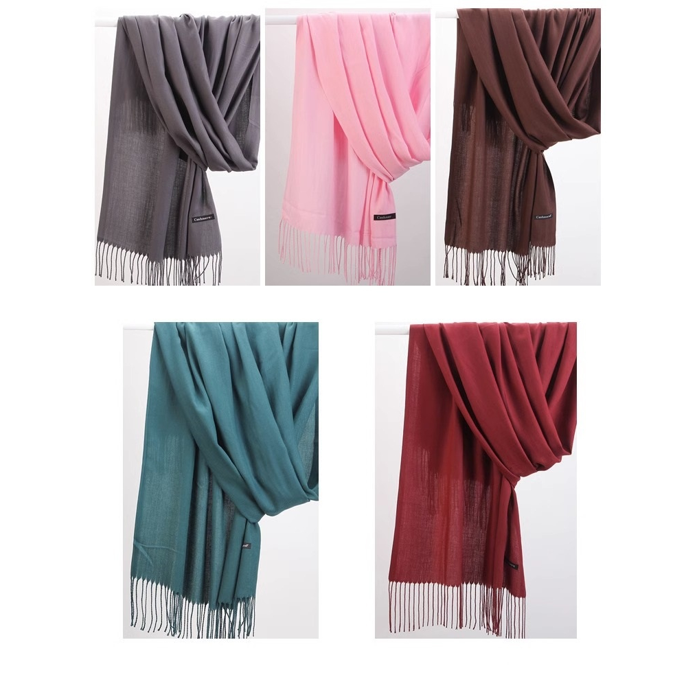 Khăn Quàng Cổ Nữ Jussy Fashion Cao Cấp Chất Len Cashmere Dày Mịn Ấm Áp Nhiều Màu Hot Trend Kích Thước 180x68cm