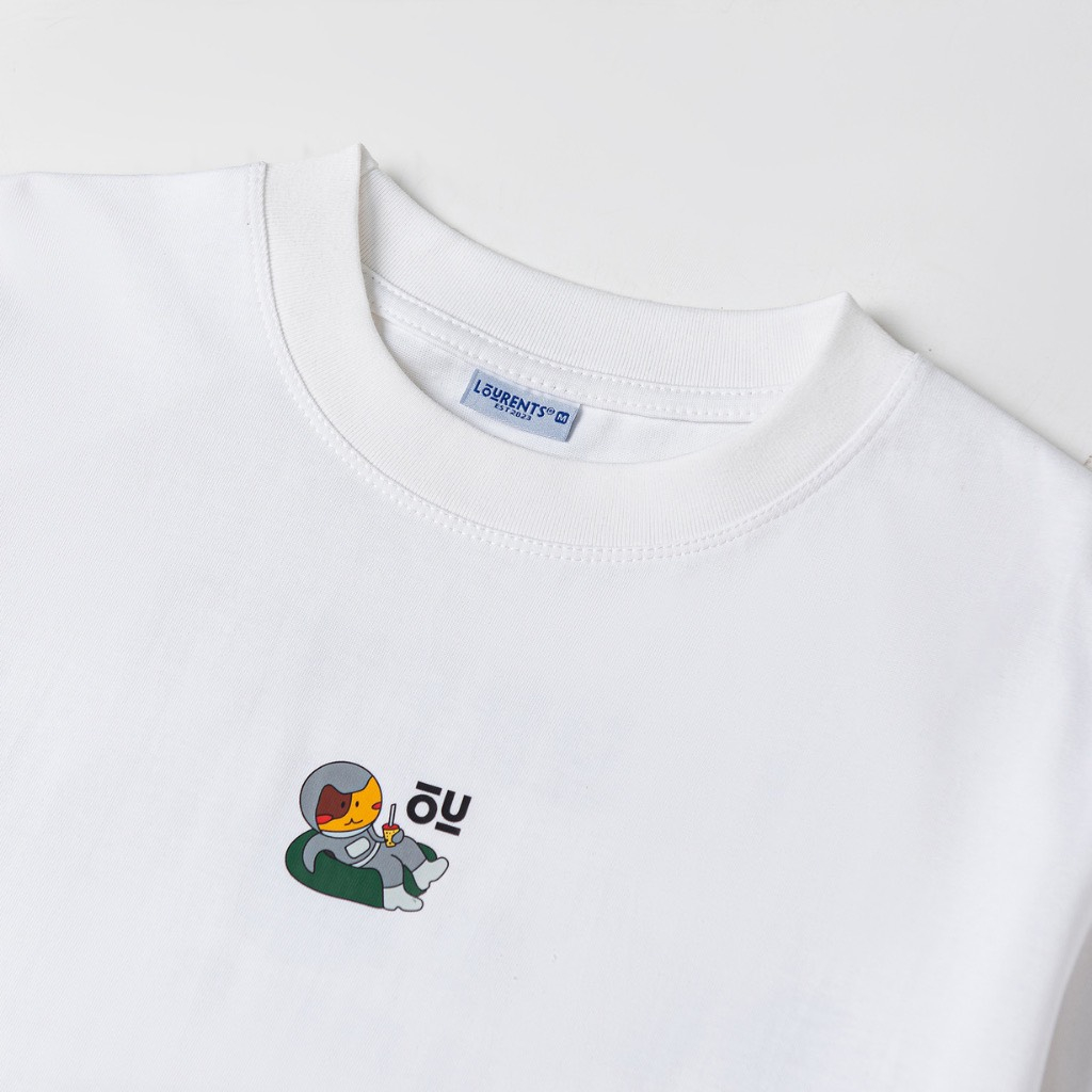 Áo Thun Local Brand Lourents Collection Premium Mèo Phi Hành Gia - TEE5-AP2023
