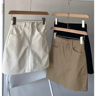 Chân váy ngắn kaki - chân váy a ngắn basic hàng mới