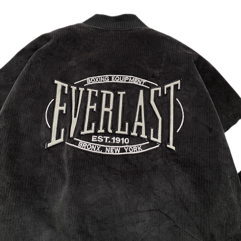 Áo khoác bomber bóng chày tay kẻ da Everlast