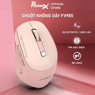 Chuột không dây bluetooth Forev FV985 pin sạc, click không tiếng ồn, hiện thị mức độ pin tiện lợi- Poermax