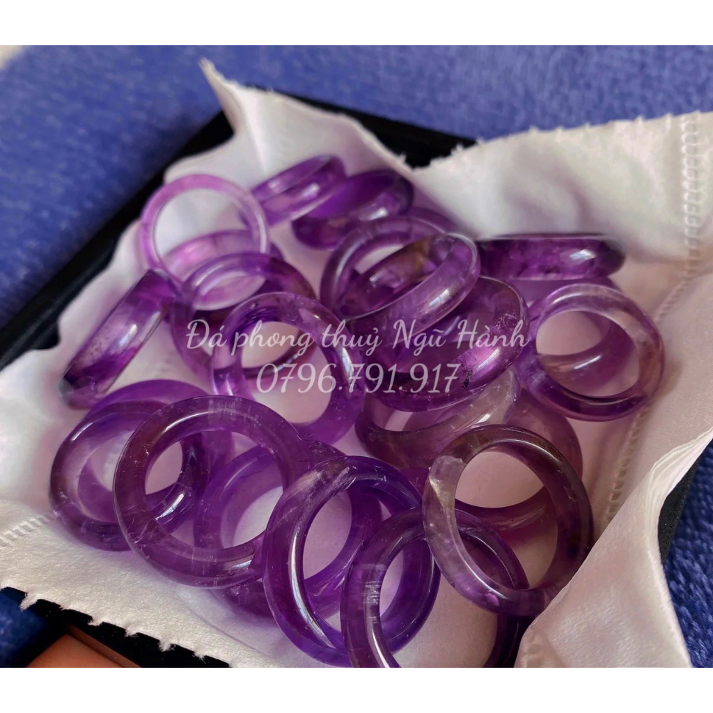 Nhẫn đá T.Anh tím 5A kiểm định