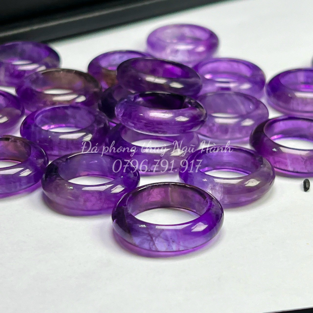 Nhẫn đá T.Anh tím 5A kiểm định