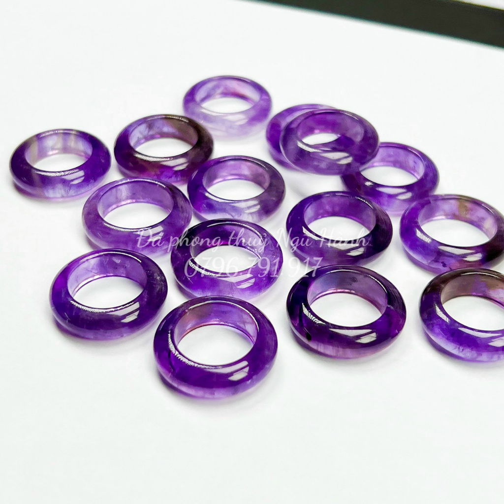 Nhẫn đá T.Anh tím 5A kiểm định