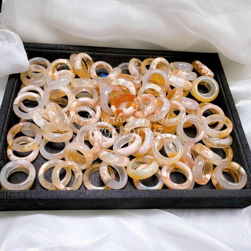 Nhẫn đá hoa anh đào hàng đẹp kiểm định