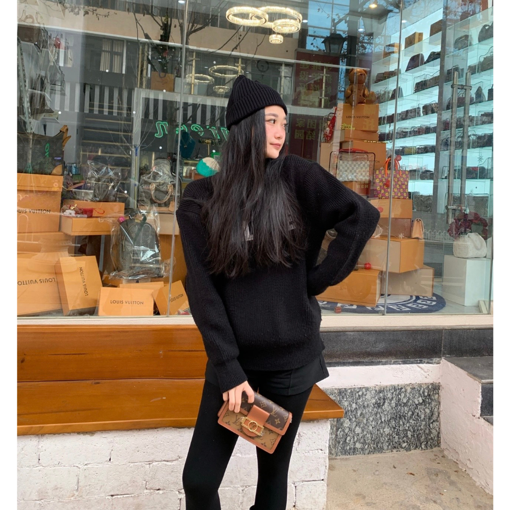 Túi LV Dauphine Woc Chain Wallet Size 19 Da Thật 2 Box