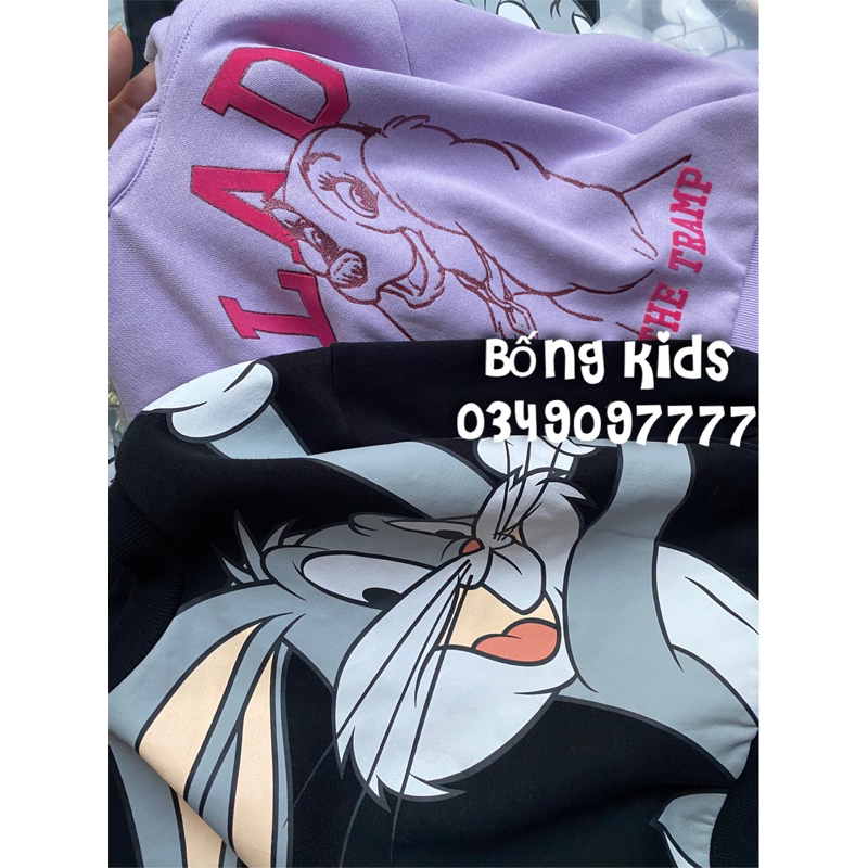 Áo Nỉ Bé Gái & Bé Trai In Hình HaM