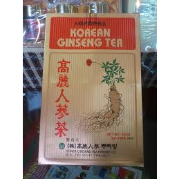 Trà Sâm Hàn Quốc Korean Ginseng Tea, trà sâm hộp gỗ / hộp giấy - Hộp 100 Gói x 3g và Trà hoa sâm Hàn Quốc