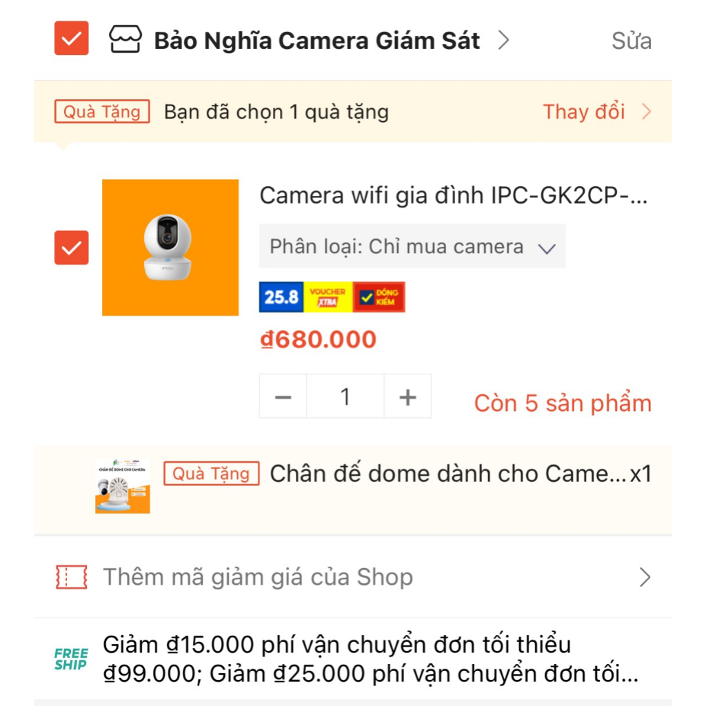 Camera quan sát HDCVI HFW 1509TP-LED 5.0MP thân sắt, có màu ban đêm, bảo hành 24 tháng