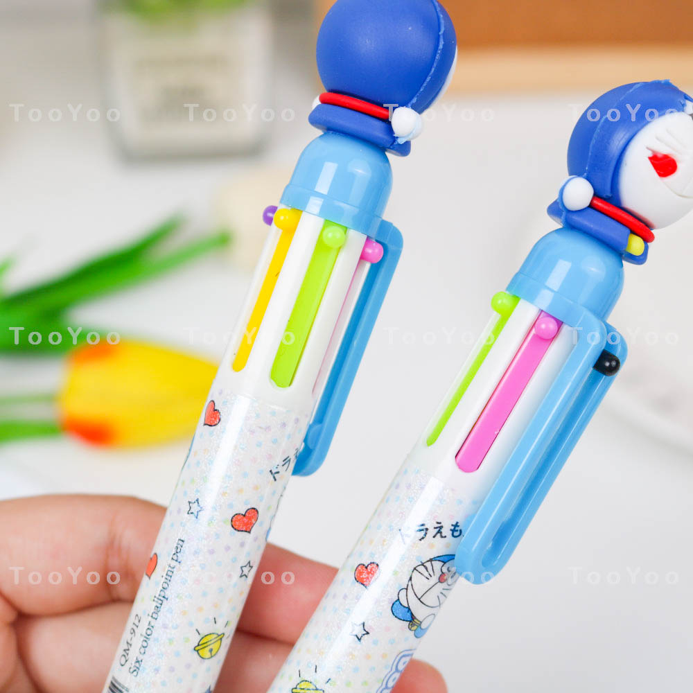 Bút bi 6 màu Doraemon dễ thương cute TooYoo BK00279
