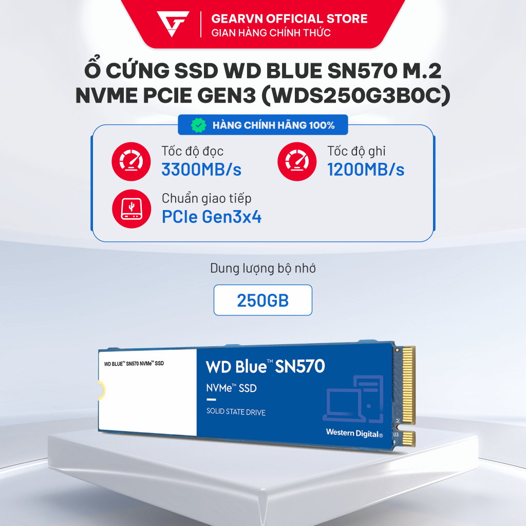 Ổ Cứng SSD WD Blue SN570 M.2 NVMe PCIe Gen3