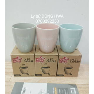 Ly sứ pastel sọc ngang DONG HWA 300ml mẫu ngẫu nhiên / chọn mẫu