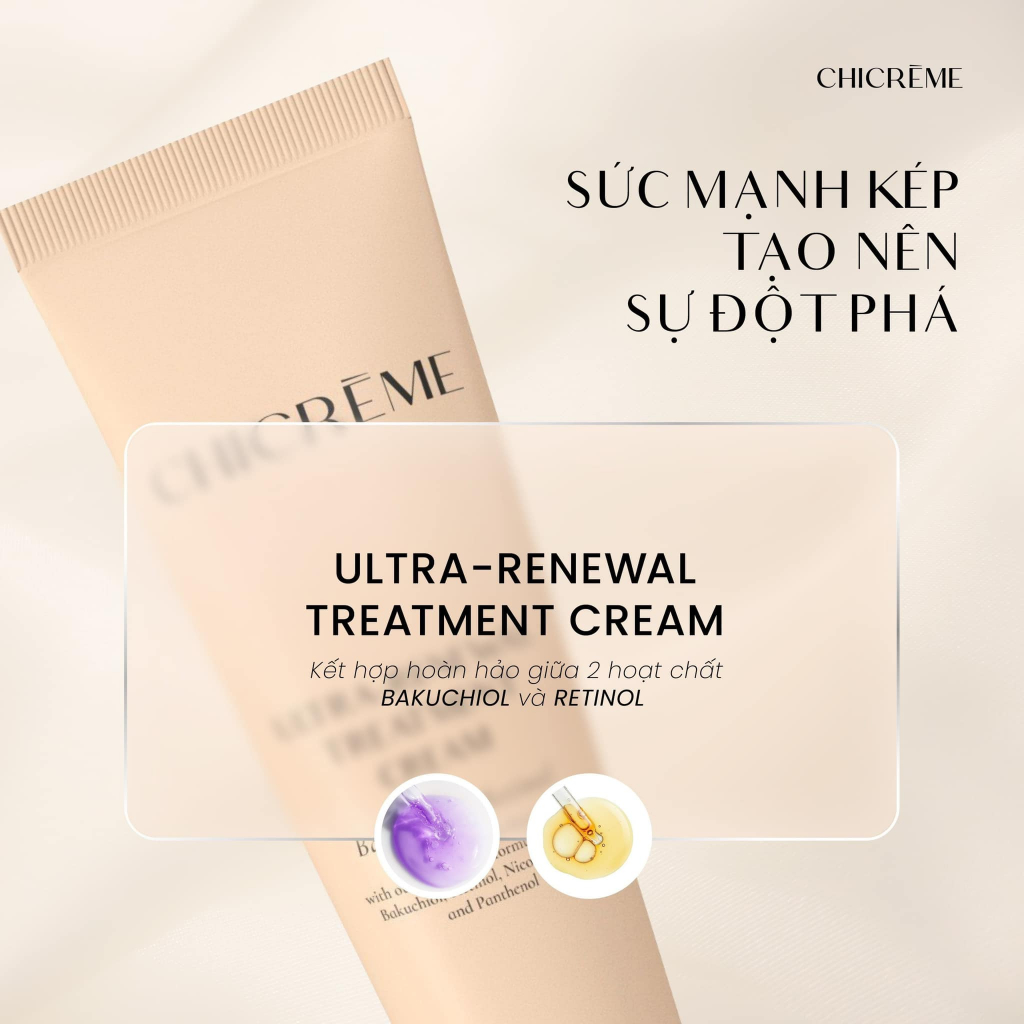 Kem đêm phục hồi Retinol + Bakuchiol của nhà Chicrème