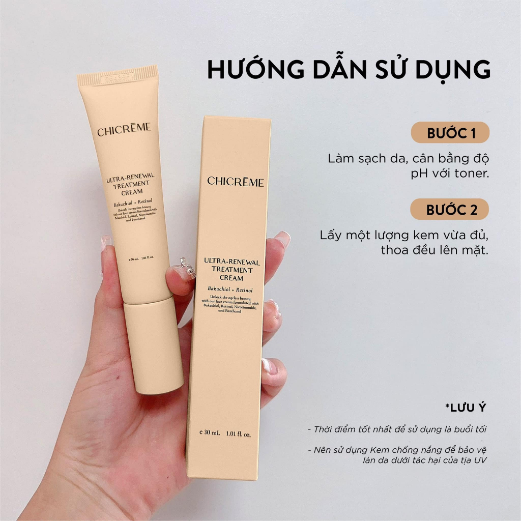 Kem đêm phục hồi Retinol + Bakuchiol của nhà Chicrème