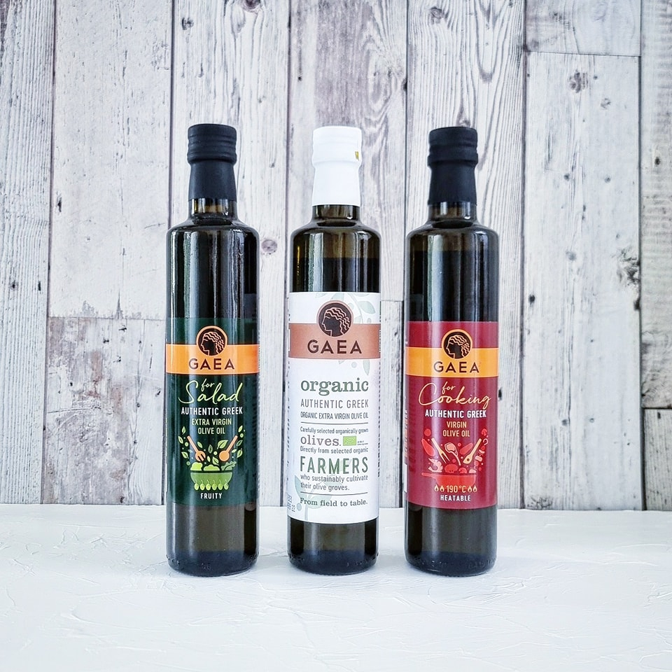 Dầu olive siêu nguyên chất hữu cơ/dành cho salad/dành cho nấu ăn nhãn hiệu GAEA 500ml - MUA 3 TẶNG 1